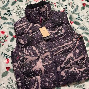 Nike ACG Purple and Black Puffer Vest